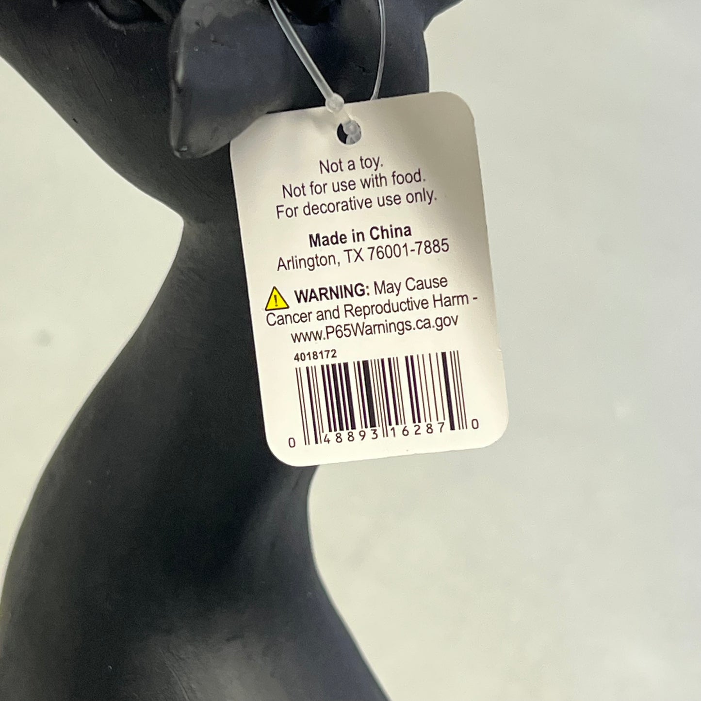 RAZ IMPORTS Resin Holiday Decoration Deer 16.25" Matte Black 4018172B