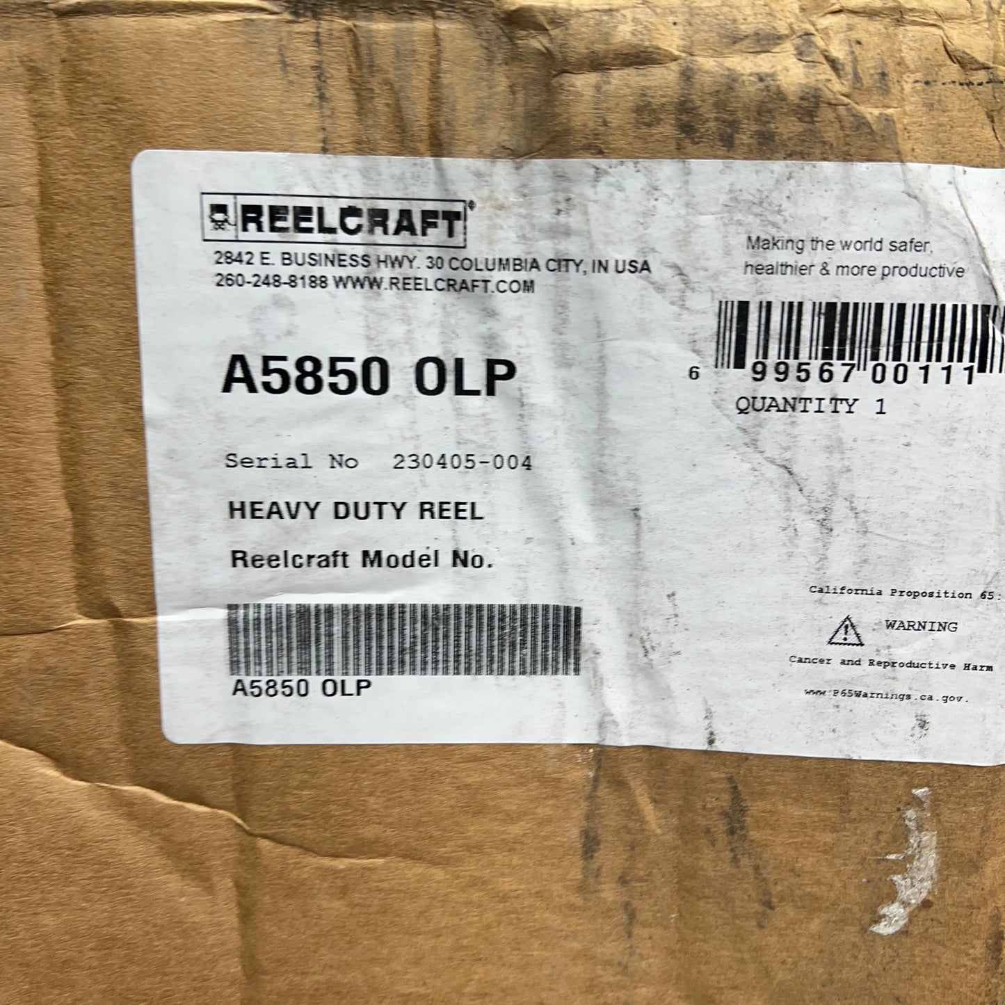 REEL CRAFT Premium Duty Hose Reel Industrial & Commercial 1/2"x 50' A5850 OLP