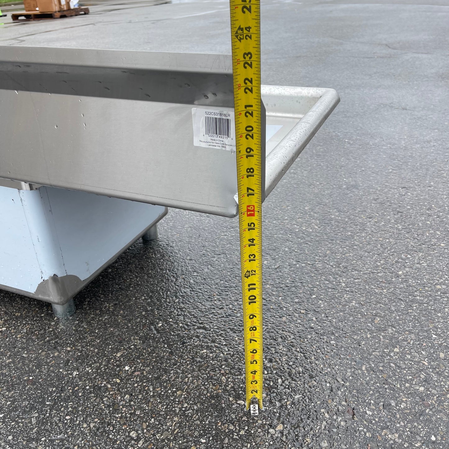 Z@ STEELTON Commercial 3 Compartment Sink 19” 18-gauge Stainless Steel 522CS31818LR