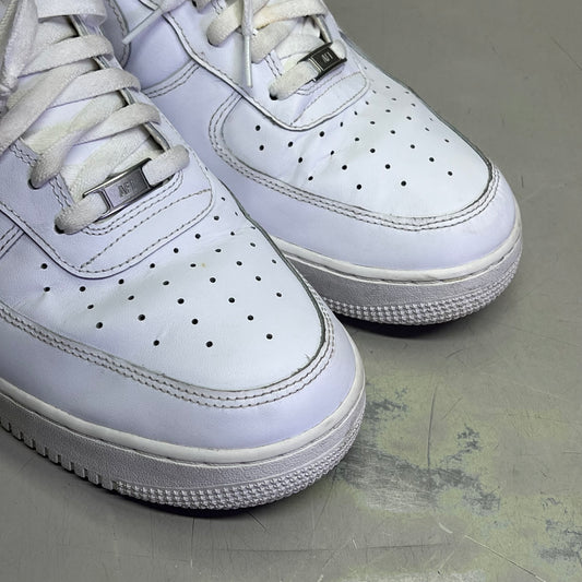 NIKE Air Force 1 '07 Leather Details Men's Sz 15 White (Pre-Owned)