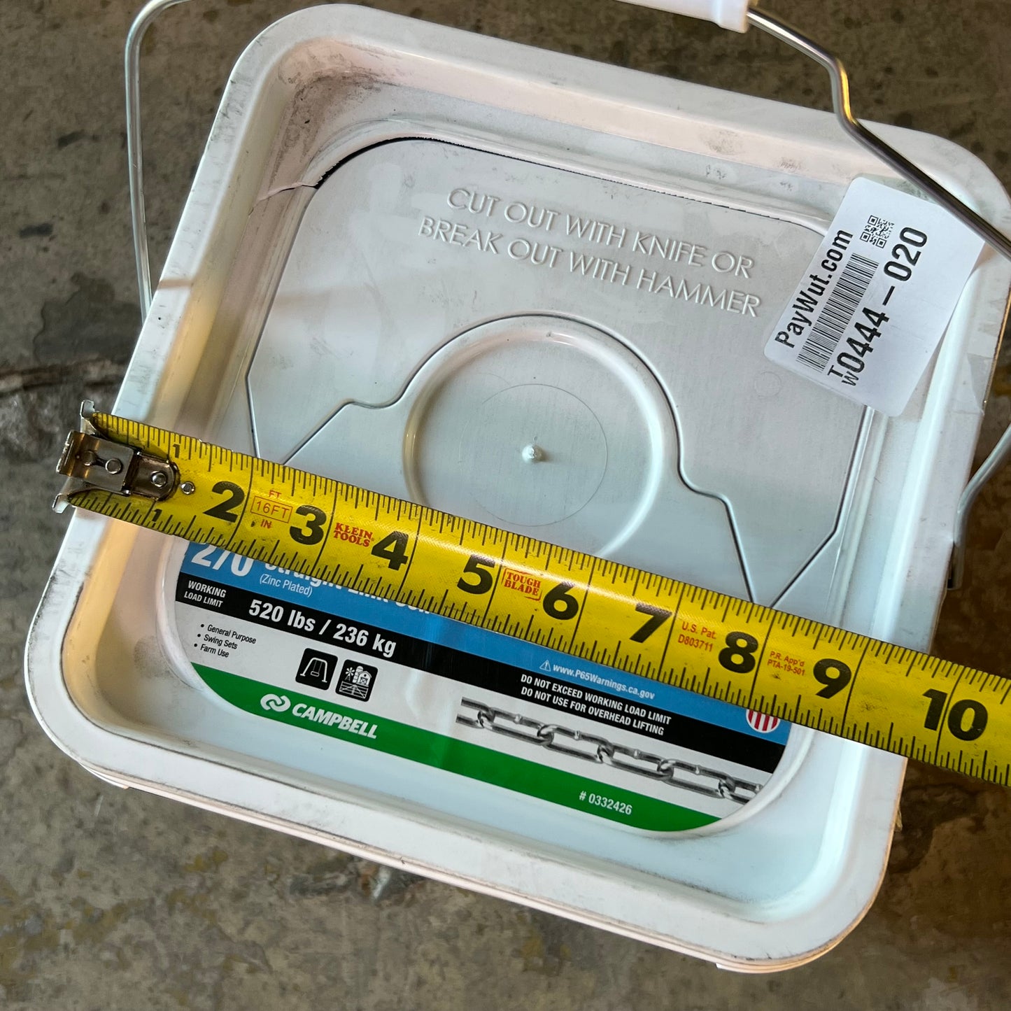 CAMPBELL Straight Link Coil Chain #2/0, 225 ft L, 520 lb Working Load 0332426