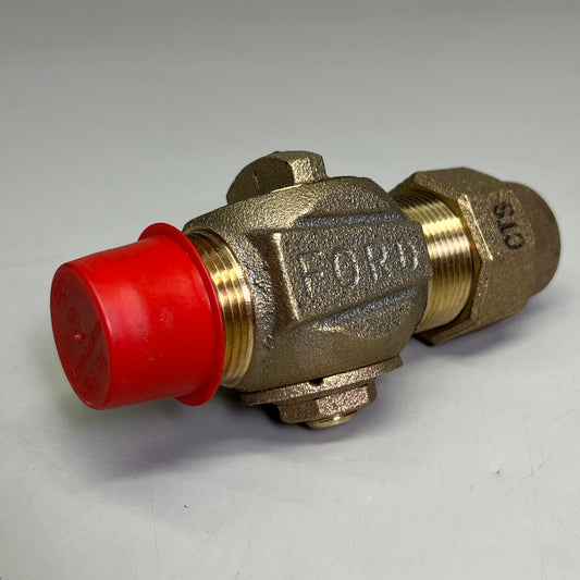 FORD 1" Meter Box Brass Ball Corporation Valve, Bronze F1000-4-G-NL