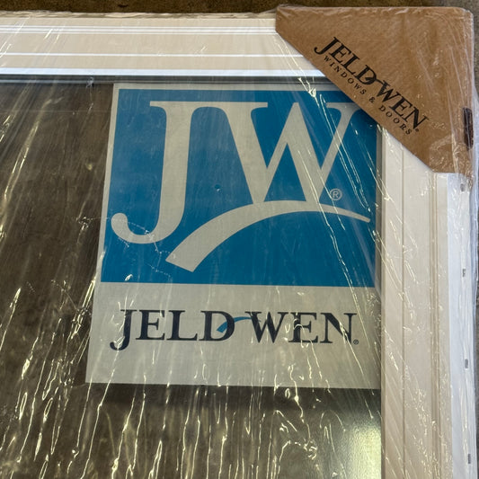 JELD WEN White Vinyl Double Hung Egress Window - Non Grids With Screen Sz 30"H x 60"L V70009
