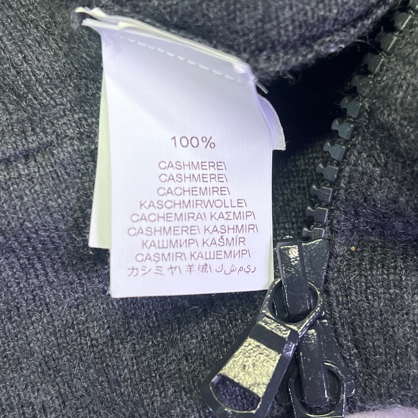 BRUNELLO CUCINELLI Mid Sleeve Cashmere Sweater Flower Detail Women's Sz L Grey