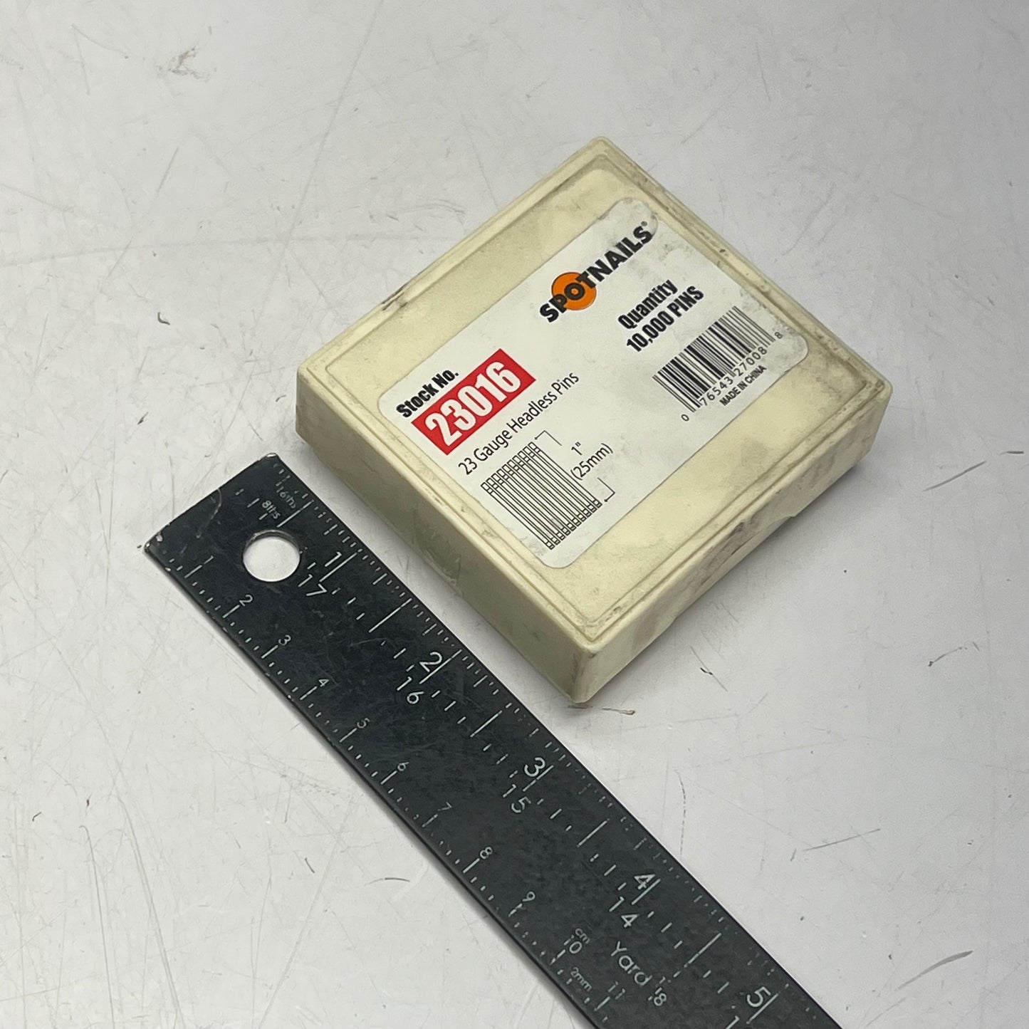 SPOTNAILS (2 PACK, 10,000 EACH) Headless Pin Nails 23 Gauge 1" Galv 23016