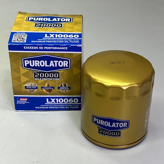 PUROLATOR (6 PACK) Oil Filter 20,000 Miles Cap Exceeds OE Performance LX10060