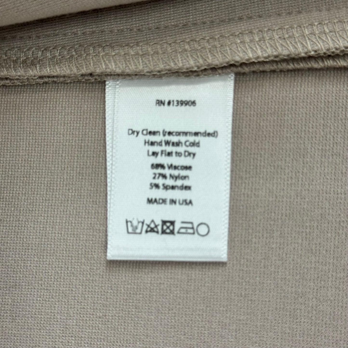 RIPLEY RADER Limited Edition Ponte Knit Smoking Jacket Women's XS Clay 1325-CY1