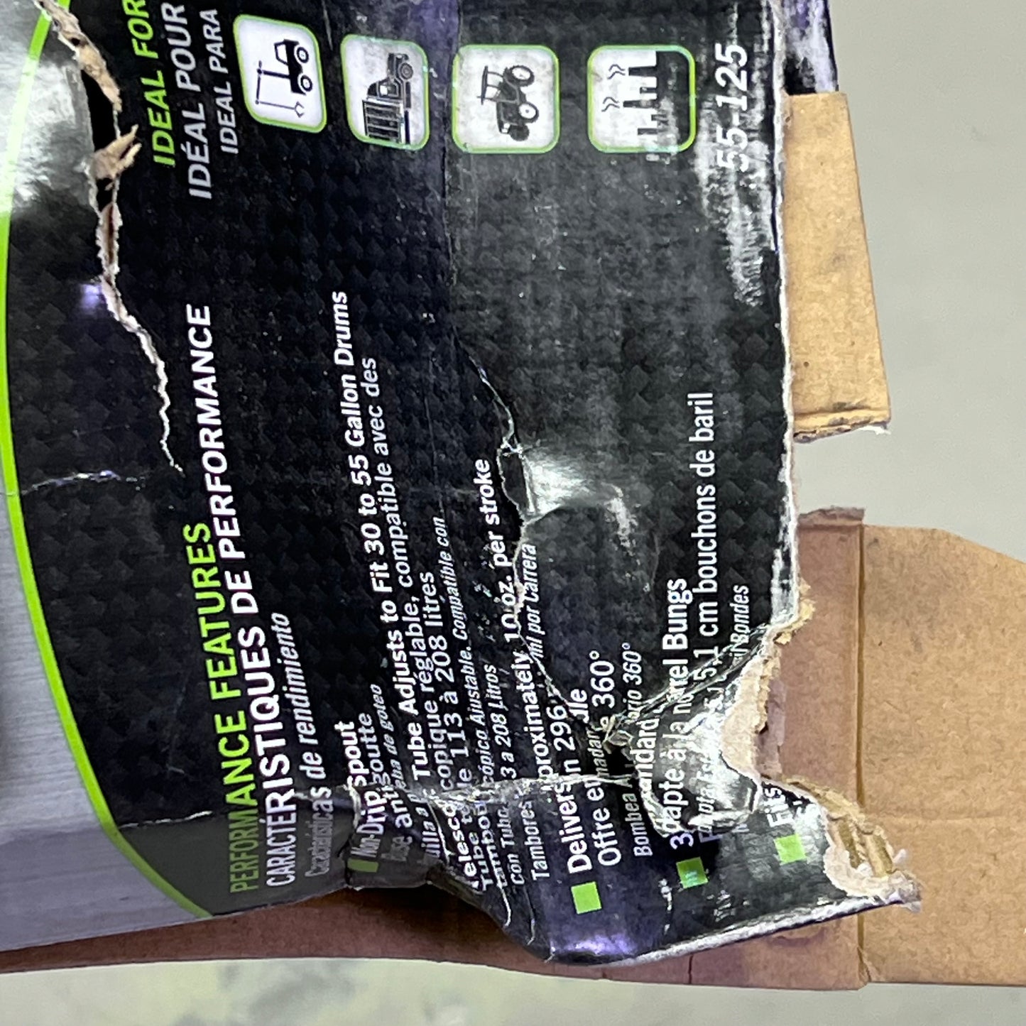 LUBRIMATIC Professional Lever Action Barrel Pump Multi-Directional Handle 55-125