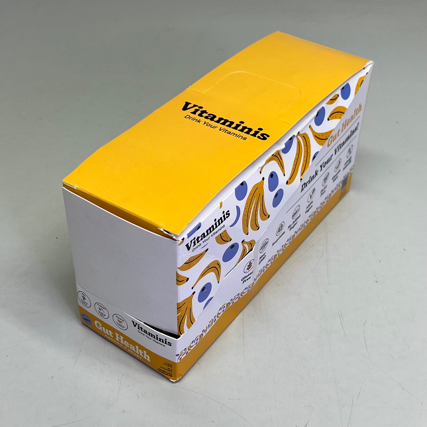 VITAMINIS (12 PACK) Gut Health Banana & Berry Flavor 100% Vegan BB 03/27