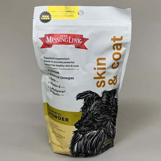 ZA@ THE MISSING LINK (2 PACK, 1 LB EACH) Skin & Coat Powder Dog Supplement BB 08/25