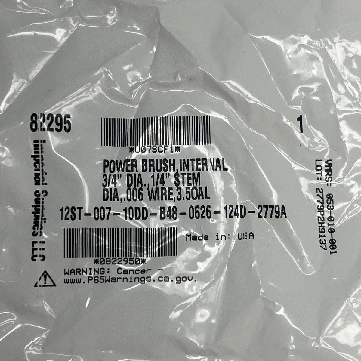 IMPERIAL SUPPLIES (6 PACK) Power Brush Internal 3/4" Dia 1/4" Stem Dia 82295