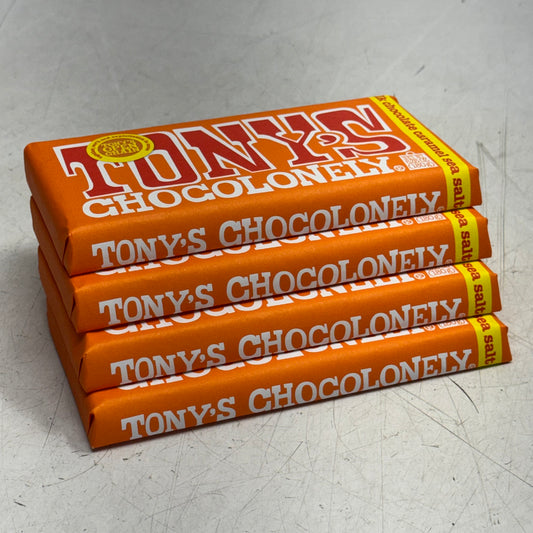 ZA@ TONY'S (32 PACK) Chocolonely Milk Chocolate Caramel Sea Salt Bars 180gr BB 07/26