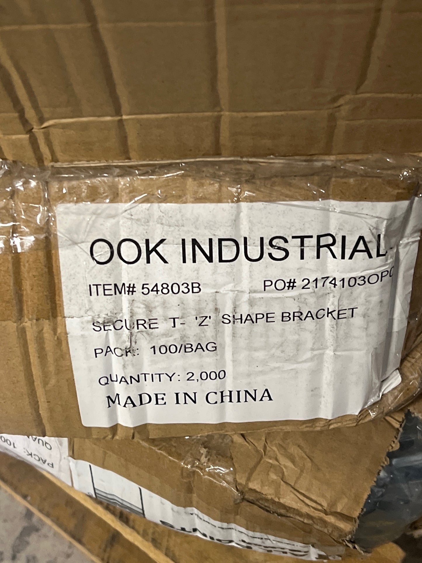 ZA@ OOK INDUSTRIAL (100 PACK) Z-shape Brackets Secure Stretched Canvases or Panels Into Picture Frames Silver 54803B