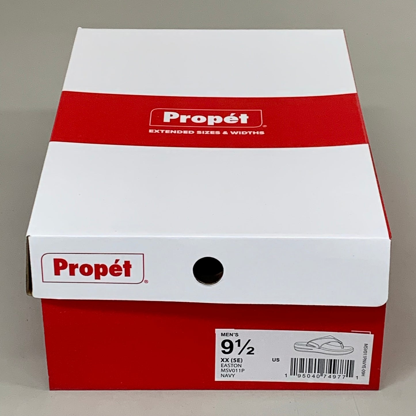 PROPET Easton Cushion Flip Flop Sandal Leather Men's SZ 9.5 Navy MSV011PNVYE-09H