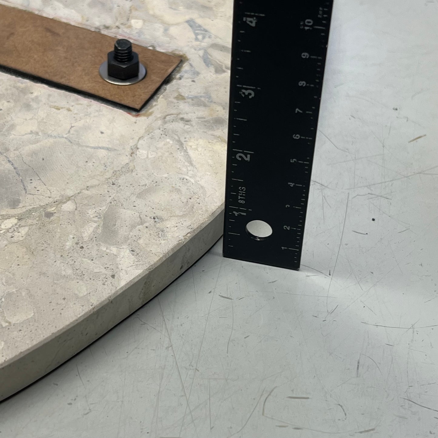 ZA@ CREATIVE CO-OP Round Table Top (NO LEGS) 24" Dia Creme/White