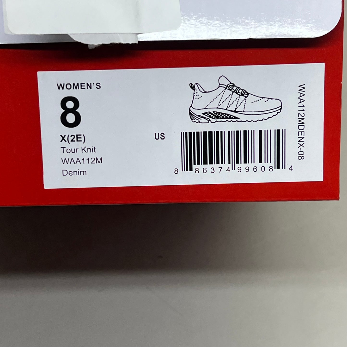 PROPET Tour Knit Sneaker Cushion Comfort insole Women's Sz 8 X(2E) Denim WAA112M