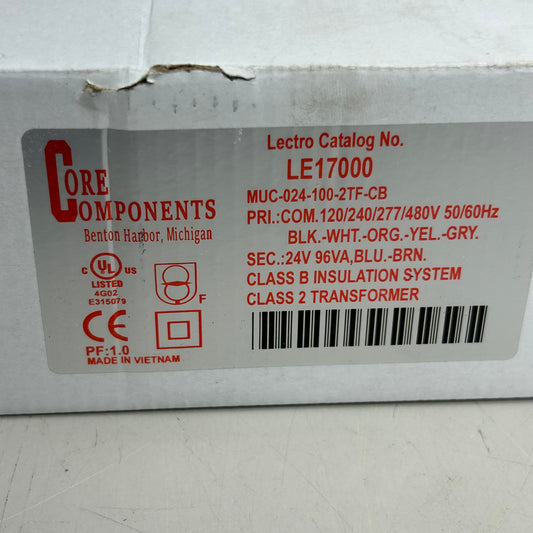 CORE COMPONENTS Lectro Catalog Control Transformer New Other-Distressed Packaging LE117000