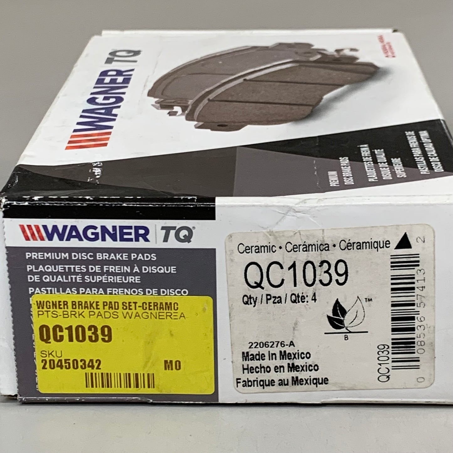 WAGNER TQ ThermoQuiet Front Ceramic Brake Pads For Isuzu, GMC & Chevrolet QC1039