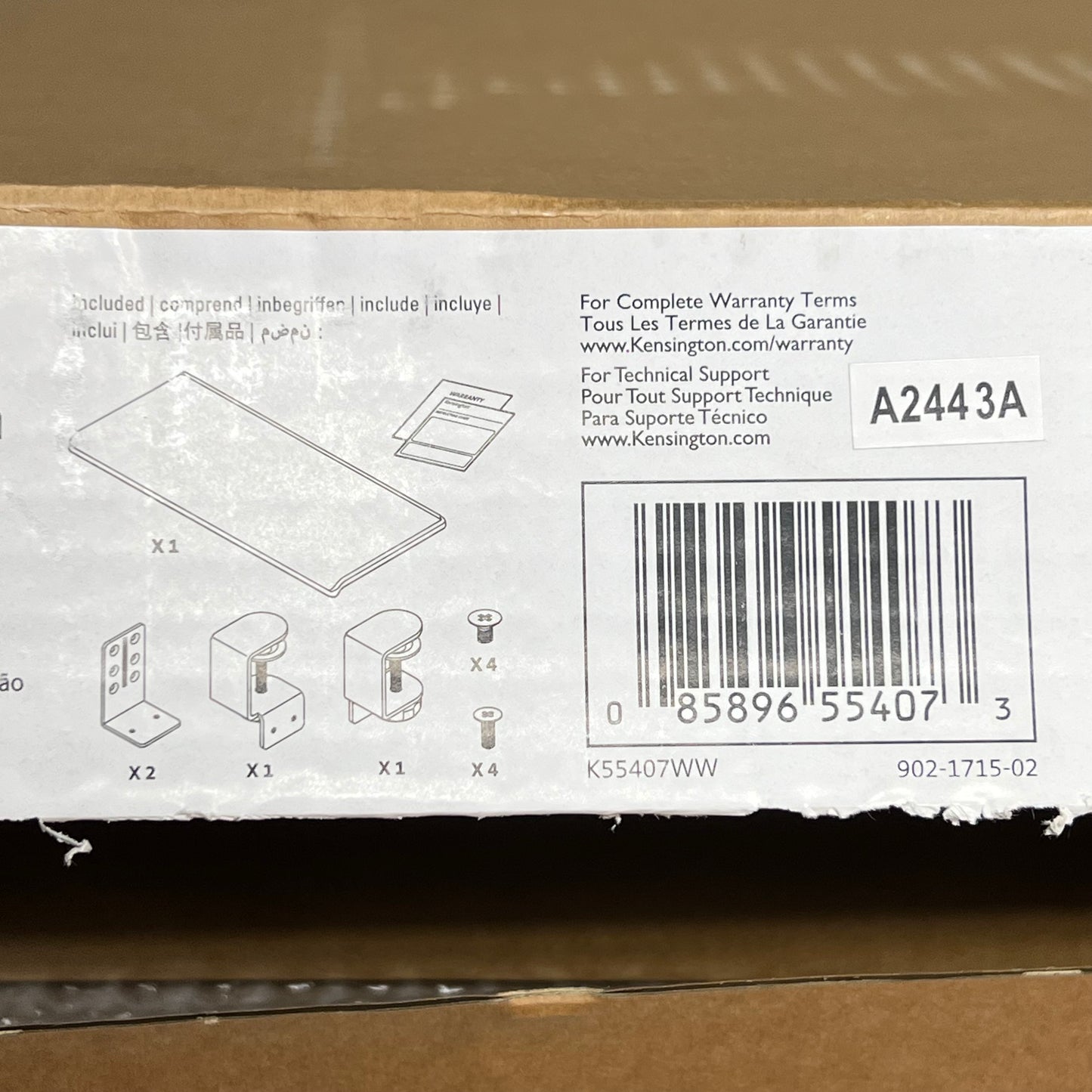 SMARTFIT Clamp-On Keyboard Drawer Smooth Moving Adjustable Black K55407WW