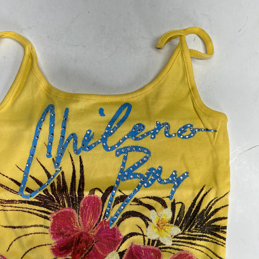 URBAN OUTFITTERS Chileno Bay Tropical Floral Camisole Top Women's Sz XS Yellow