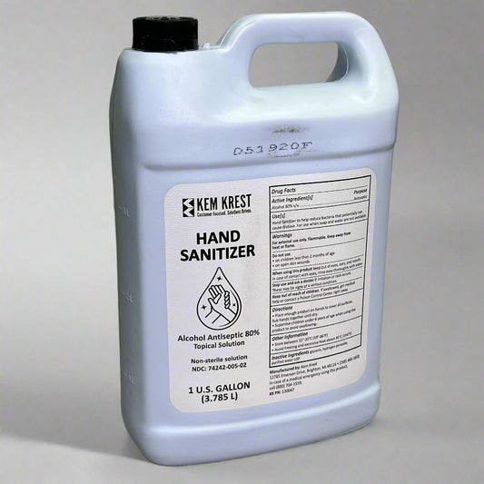 KEM KREST (3 PACK) Hand Sanitizer 1 Gal Alcohol Antiseptic 80% Topical Solution