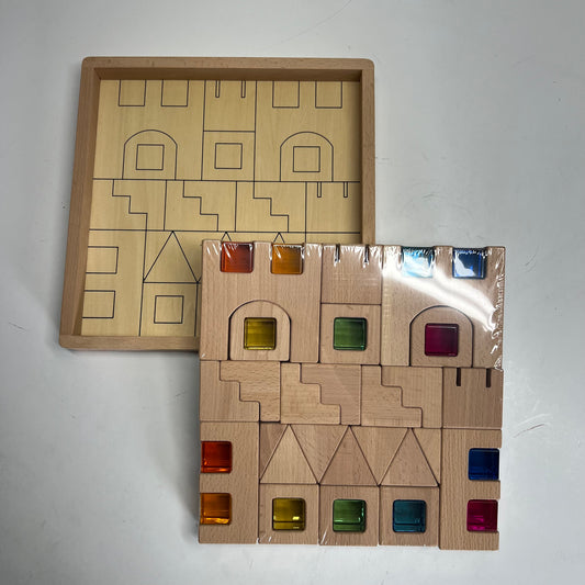 KAPLAN Wooden Gem Blocks For Motor Skills, Sensory & Coordination Multicolor