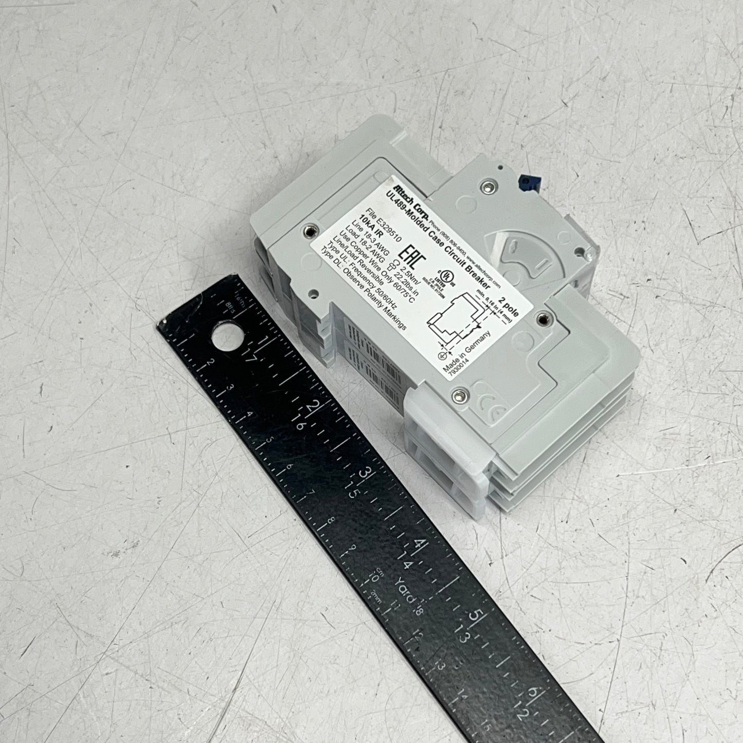 ALTECH CORP Miniature Molded Case Circuit Breaker 480Y/277V AC 50/60Hz 2C03UL