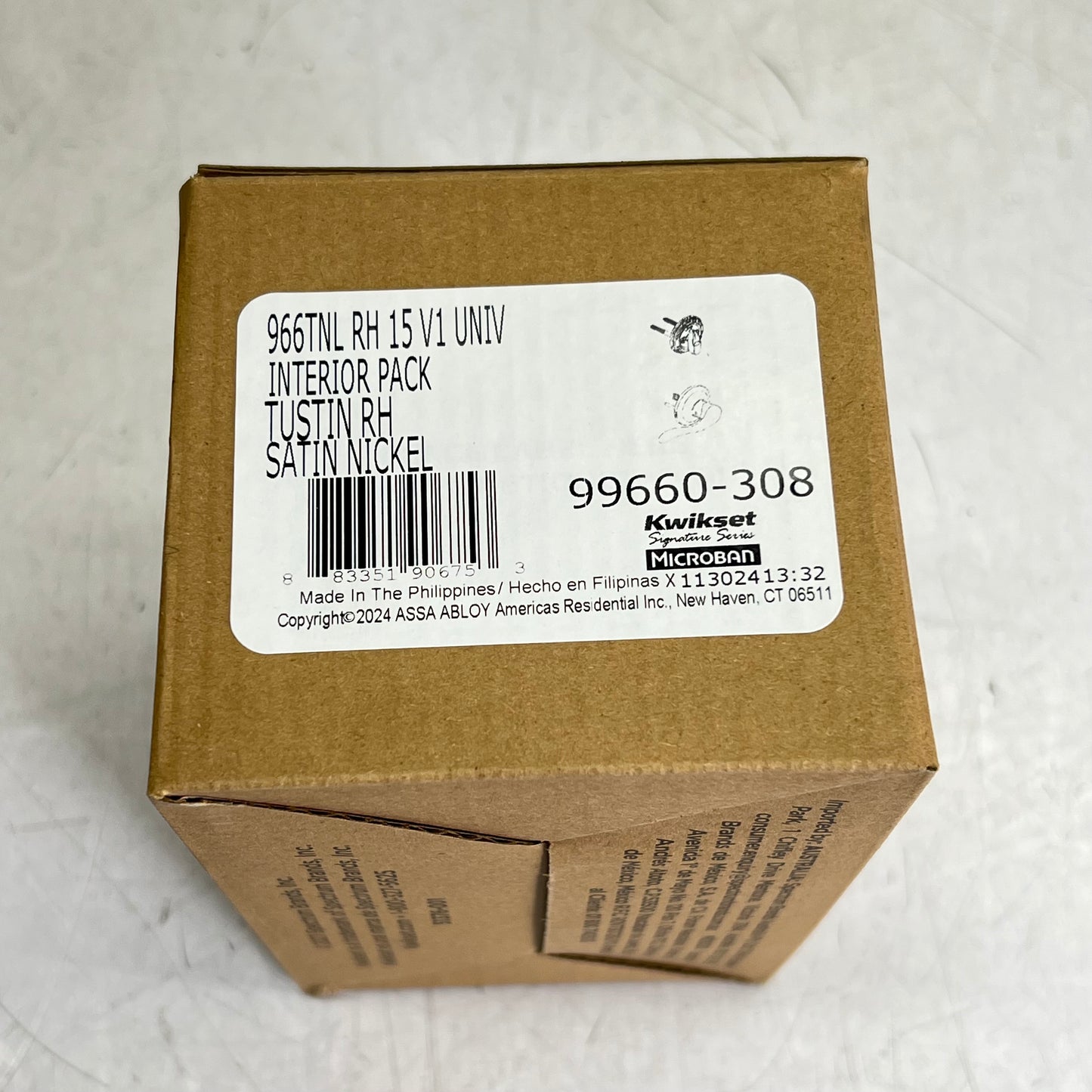 KWIKSET Tustin Trim Pack for 687 / 800 Handlesets Satin Nickel 99660-308