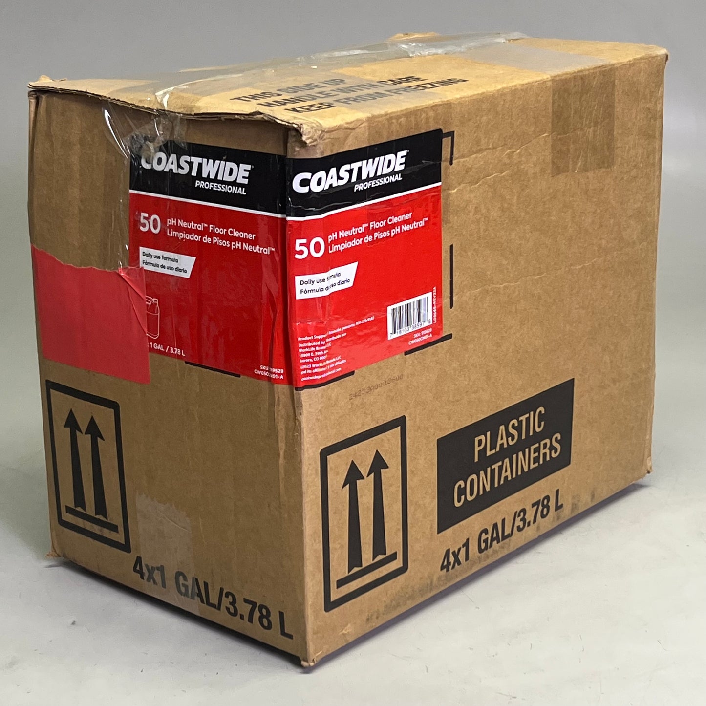 COASTWIDE (4 PACK, 1 GALLON EACH) Floor Cleaner pH Neutral, Red & White 919529