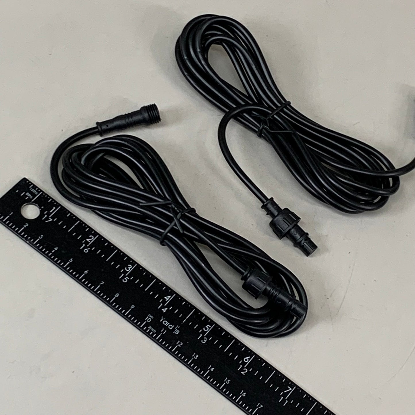 GENSSI (2 PACK) LED Rock Lights Wire Extension 3 Pin 8ft Black 8FT-STND-EXT