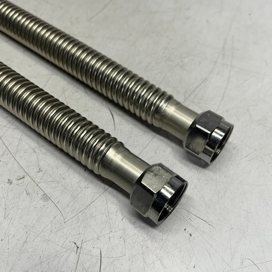 ZA@ BRASS CRAFT (2 PACK) Pro-coat Flexible Corrugated Stainless Steel Water Heater Connector 18" L SWB00-18N