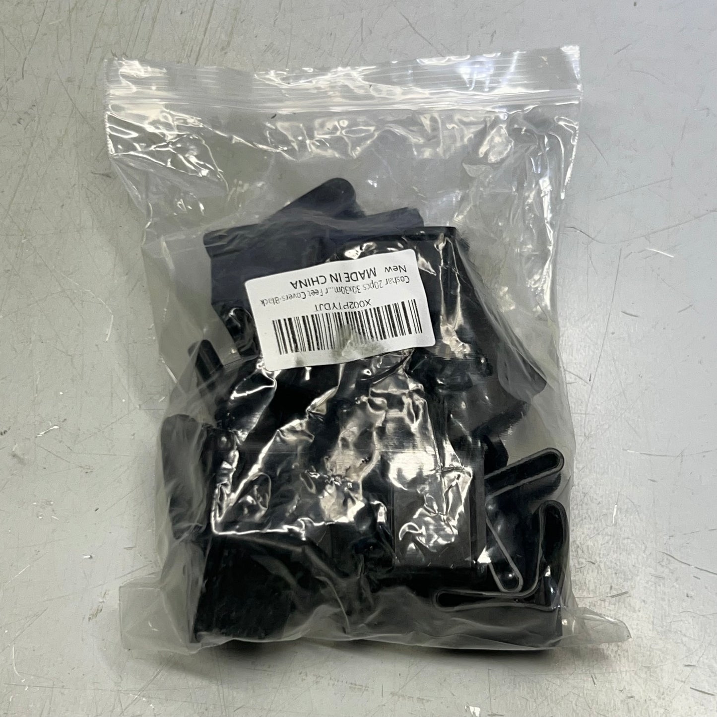 COSHAR (20 PACK) Rubber Triangle Iron Foot Cover, Black Sz 30 x 30mm X002PTYDJT