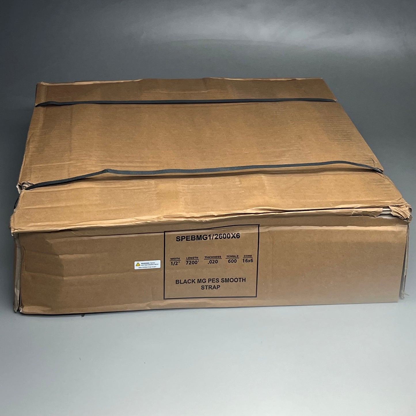 SECURE LOAD STRAPS Smooth Waxed MG Polyester Strapping 1/2" x .020 x 7200' BLACK