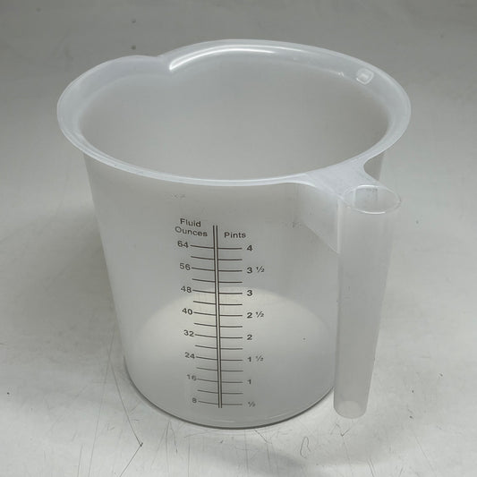 ZA@ AG AD MEASURES (2 PACK) Plastic Mac Pitcher W/ Handle & Spout 2 Quart Clear