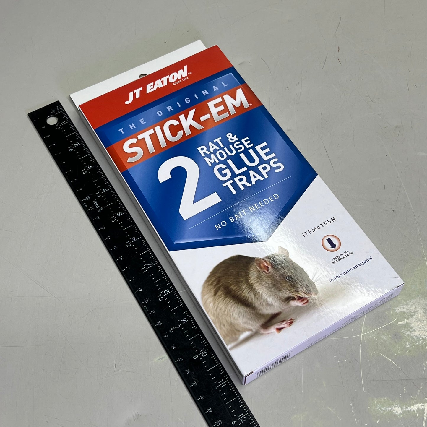 ZA@ JT EATON (6 PACK, 2 TRAPS EACH) The Original Stick-Em 2 Rat Glue Traps 155N