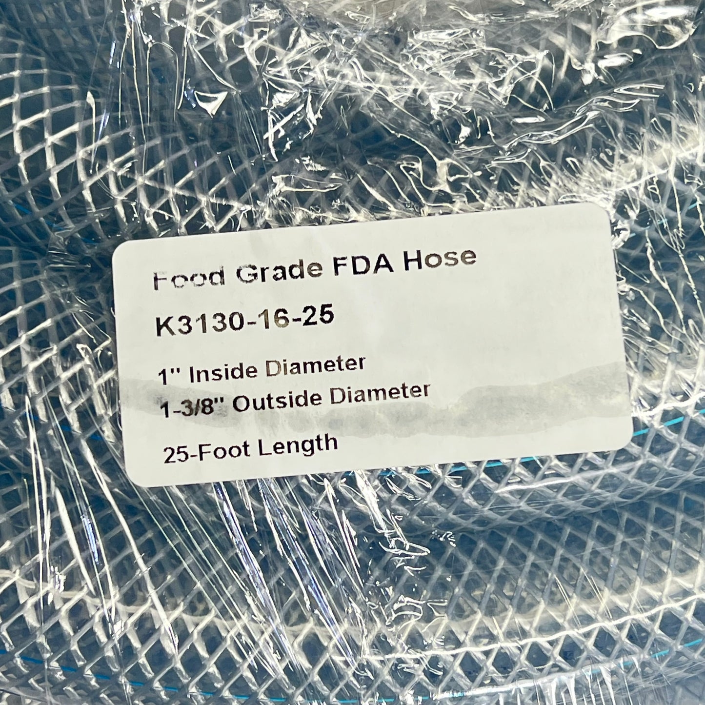 KURITEC Non-Toxic Food Grade FDA Hose 1" ID 1-3/8" OD 25 Clear K3130-16-25