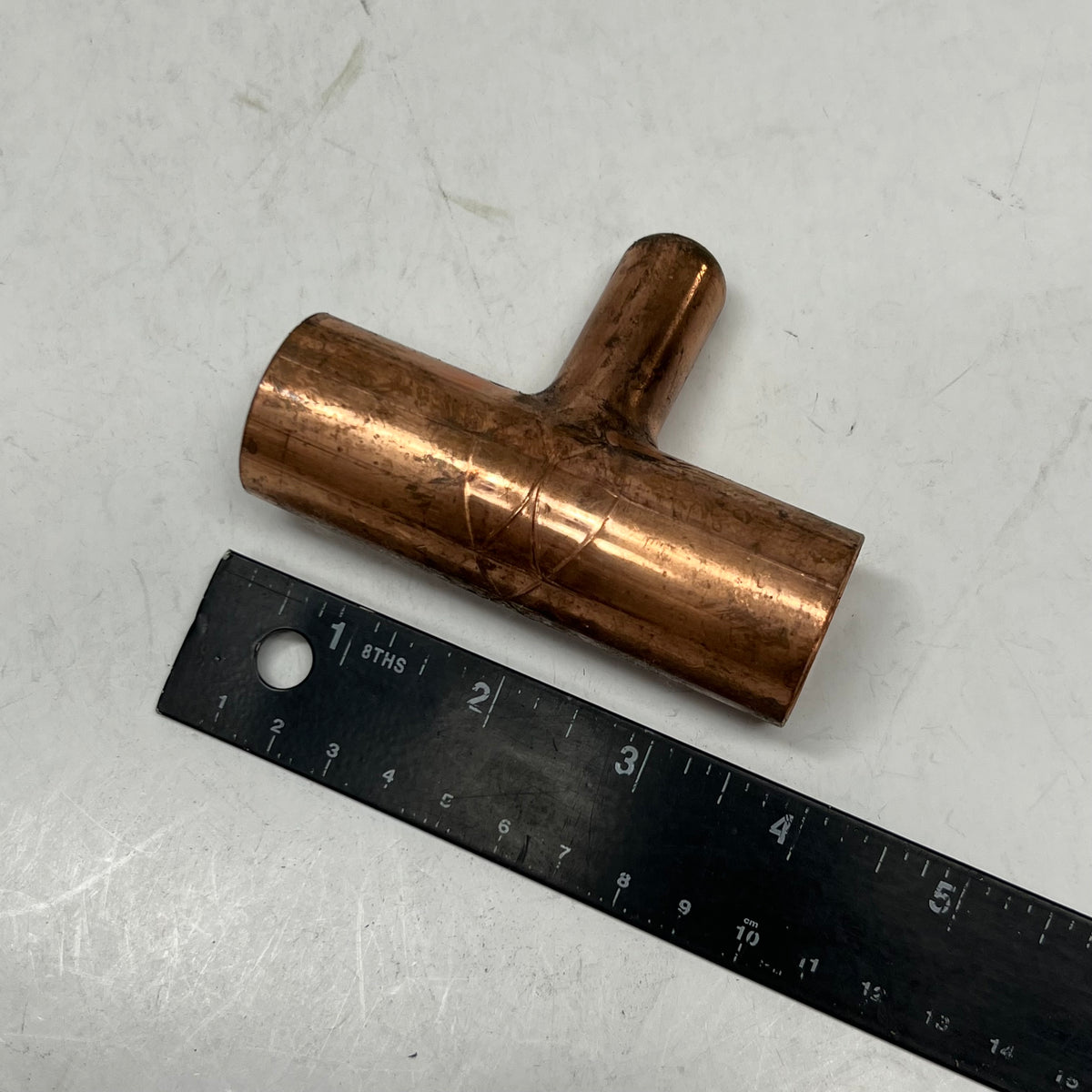 Copper Reducing Tee Sz 1.2"D x 3"L