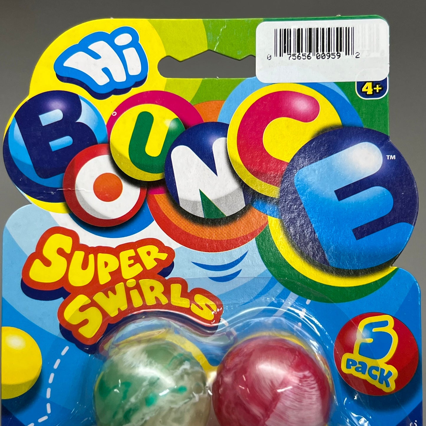 JA-RU Hi Bounce Super Swirls Bouncing Balls 5 Per package 973