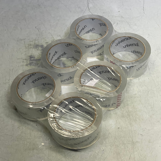 ZA@ UNIVERSAL (6 PACK) Moving & Packing Acrylic Box Sealing Tape Clear UNV33102 (Damaged)