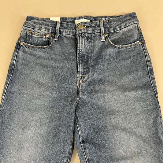 GOOD AMERICAN Good Classic Slim Bootcut High-Rise Jeans Women's Sz 8 Indigo627 GCLBDV220T