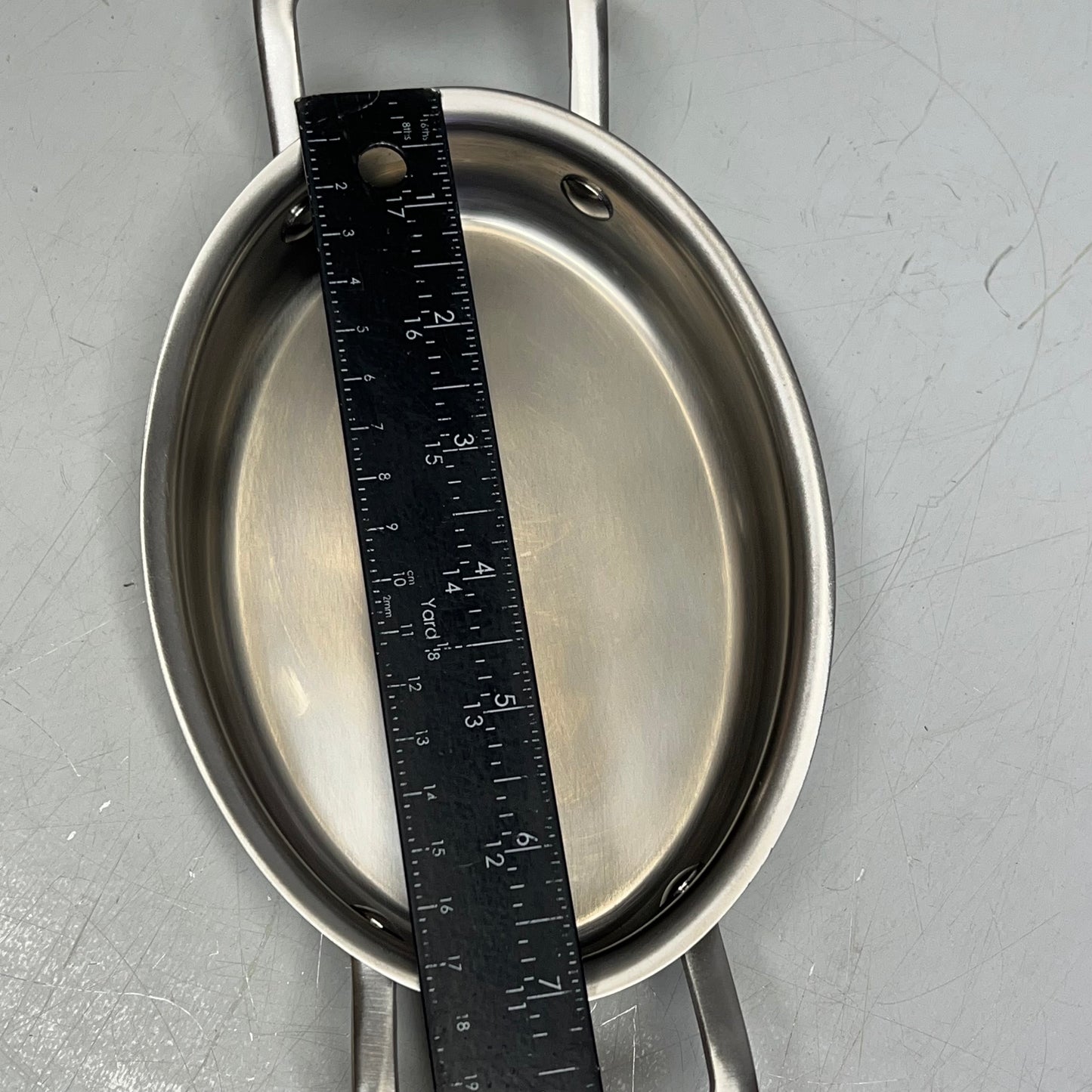 MADE IN 18/10 Stainless Steel Oval Gratin Oven Safe Up To 750°F 7" 160-776110