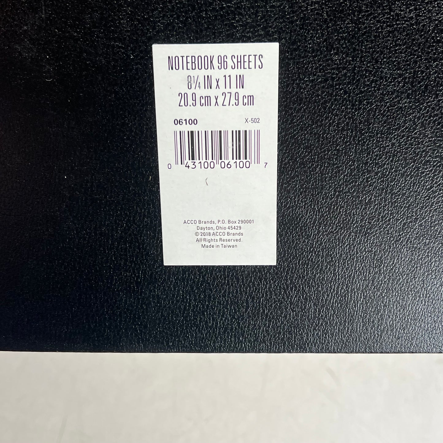 MEAD 1-subject Professional Notebook Wide Ruled 8.5" x 11" 96 Sheets Black 06100