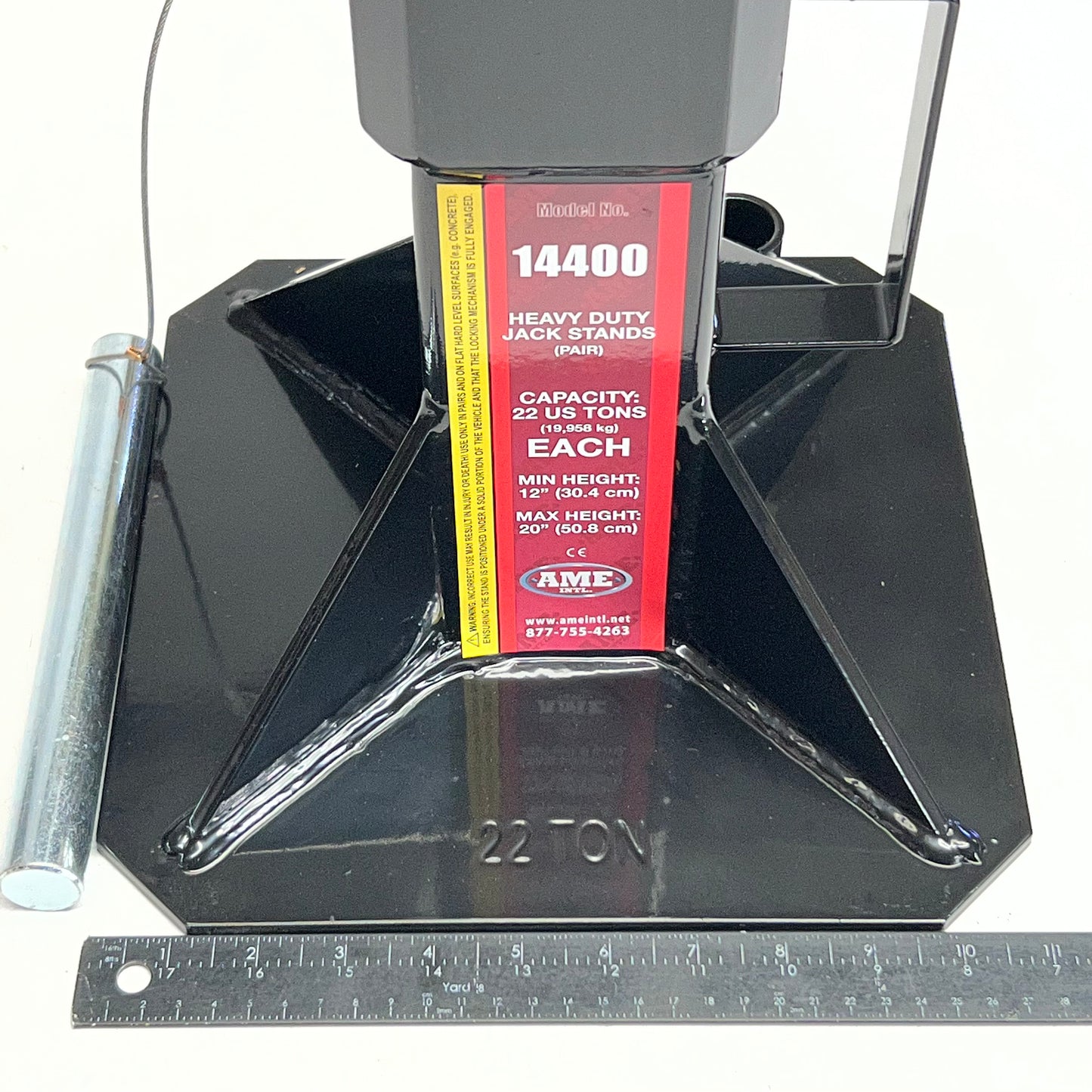 AME Heavy Duty Sturdy Heavy Gauge Steel Steel Jack Stands 22 Ton Capacity 14400