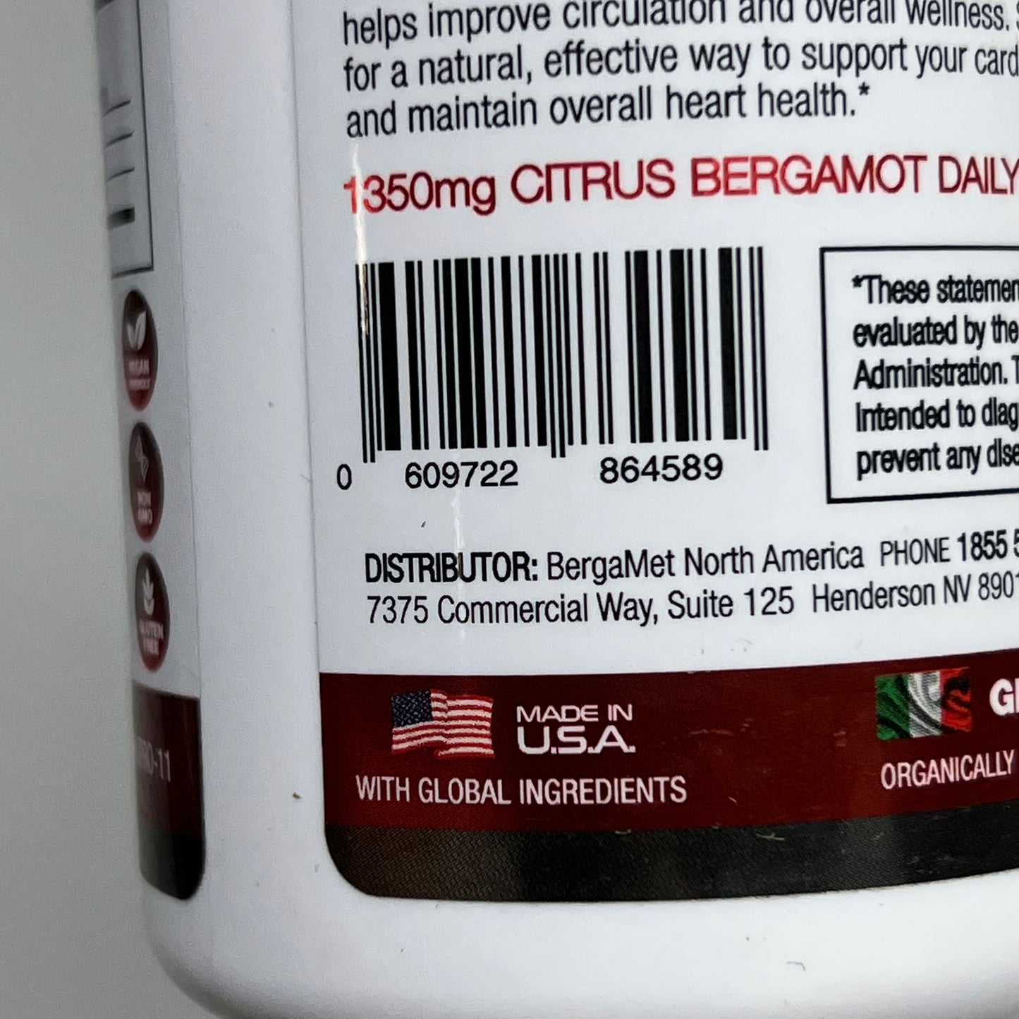 BERGAMOT PRO+ Heart Health Cholesterol Health Citrus Bergamot 90 Tablet BB 04/27