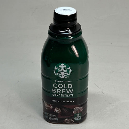 STARBUCKS (6 PACK) Cold Brew Concentrate Signature Black 32 fl oz BB 01/26