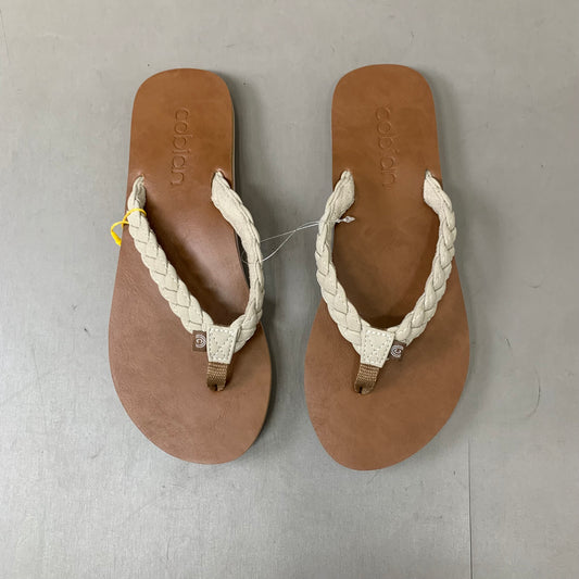 COBIAN Braided Pacifica Sandals Women's SZ 6, EU 35.5 Cream BBP23-110-6