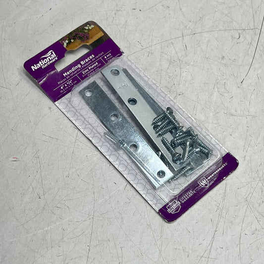 NATIONAL HARDWARE (3 PACK, 4 EACH) Mending Braces 4x5/8" Zinc Finish N114-405