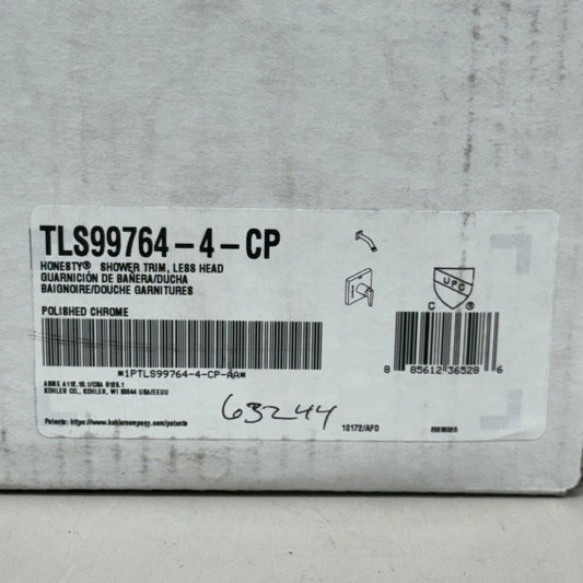 KOHLER Honesty Shower Trim Less Head Single Handle Polished Chrome TLS99764-4-CP