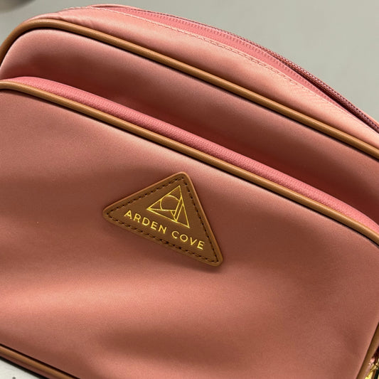 ARDEN COVE Crissy Full Crossbody Nylon Anti-theft Bag Dusty Pink W/ Locking Clasp Straps (New Without Tags)