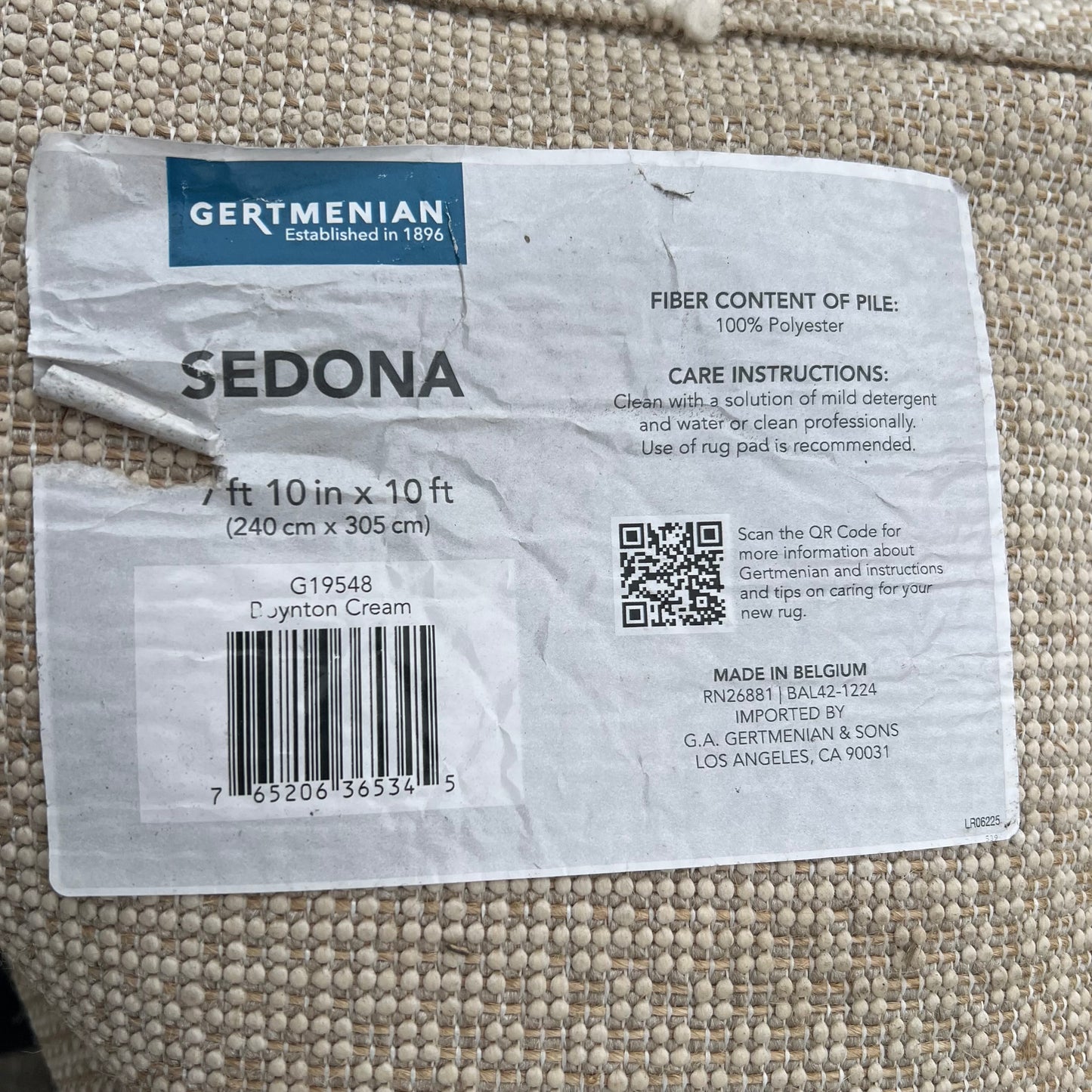 ZA@ GERTMENIAN Sedona Area Rug Boynton Multi-texture 7' X 10' Tan/White G19548